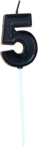 Изображение товара Свеча для торта S.G. Home Цифра 5 SG-CC-NB (черный)