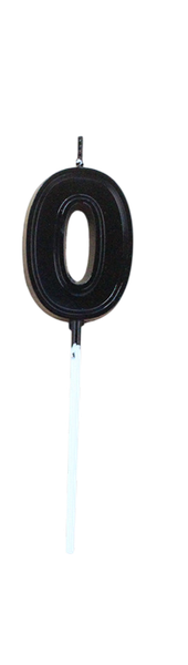 Изображение товара Свеча для торта S.G. Home Цифра 0 SG-CC-NB (черный)
