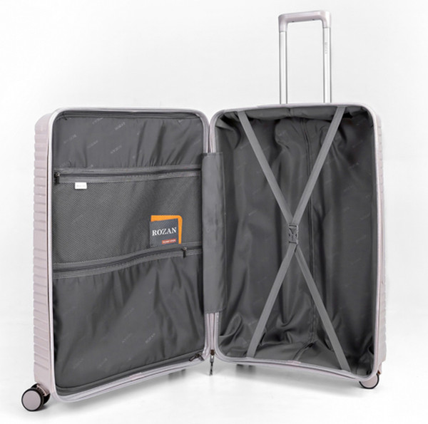 Изображение товара Чемодан на колесах Rozan 3934 (M, светло-серый)