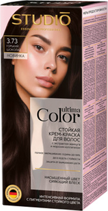 Изображение товара Крем-краска для волос Studio Professional Ultima Color тон 3.73 горький шоколад