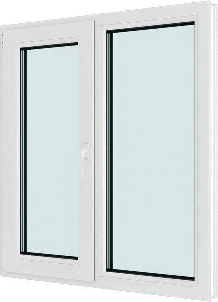 Изображение товара Окно ПВХ Добрае акенца Двухстворчатое с поворотно-откидной створкой 3 стекла левое (1400x1300)