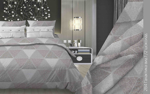 Изображение товара Комплект постельного белья Бояртекс №284 Галактика Вид 1/2 (N) 1.5 (бязь, шоколад)