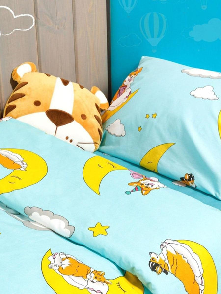 Изображение товара Комплект постельного белья Wake me Wake Лучший друг 1.5сп 50x70 / 70704-1+70705-1