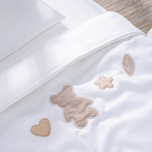 Изображение товара Комплект постельный для малышей Perina Teddy Sateen Collection / ТДСК2-01.3/40 (белый)