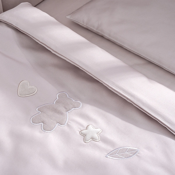 Изображение товара Комплект постельный для малышей Perina Teddy Sateen Collection / ТДСК2-01.6/40 (серый)