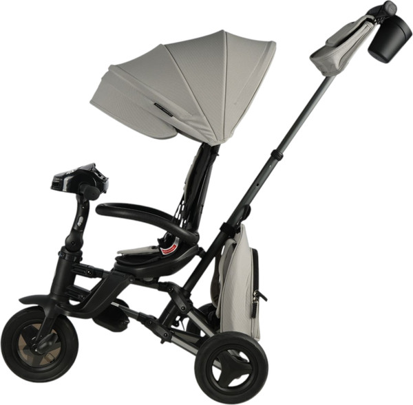 Изображение товара Трехколесный велосипед с ручкой QPlay Rider SM / S700-17 (серый/графитовый)