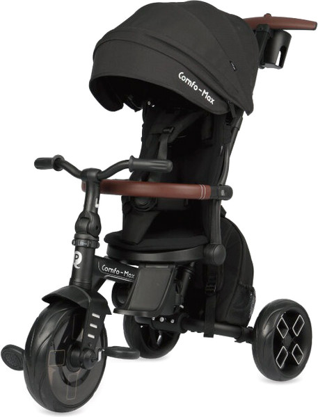 Изображение товара Трехколесный велосипед с ручкой QPlay T70 Comfo Max (черный)