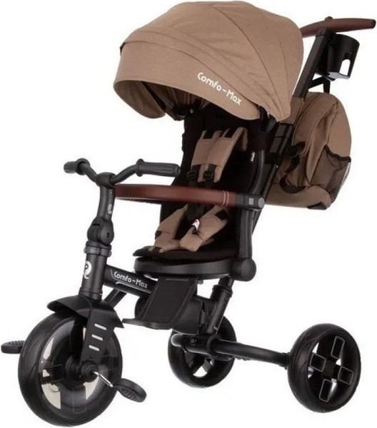 Изображение товара Трехколесный велосипед с ручкой QPlay T70 Comfo Max (коричневый)