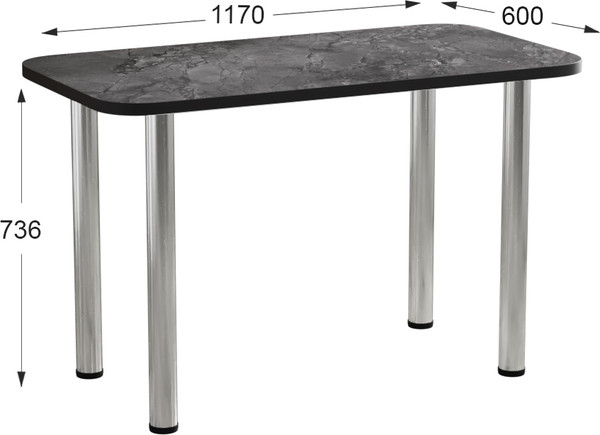 Изображение товара Обеденный стол Артём-Мебель СН-105.01 (мрамор империал темный)