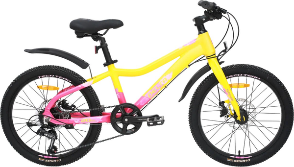 Изображение товара Детский велосипед Tech Team Delta 20x11 2024 / NN012315 (желтый, разобранный, в коробке)