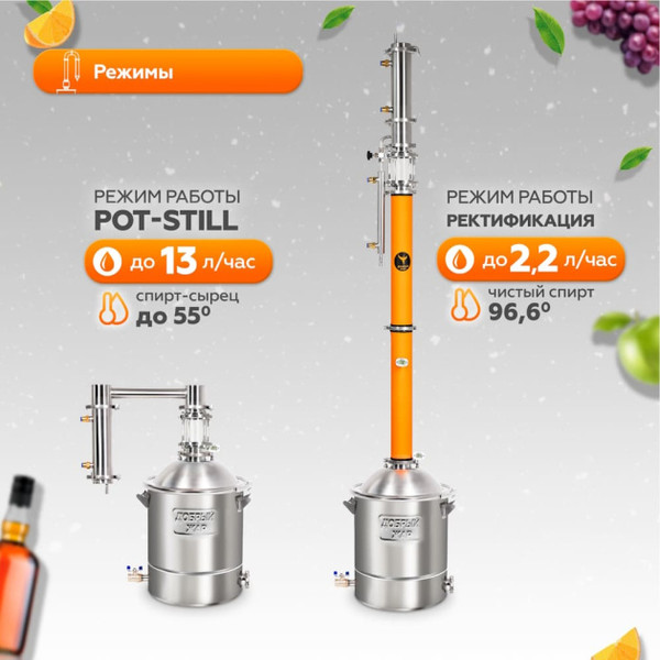 Изображение товара Дистиллятор бытовой ДОБРЫЙ ЖАР Lux 3 дюйма (37л)