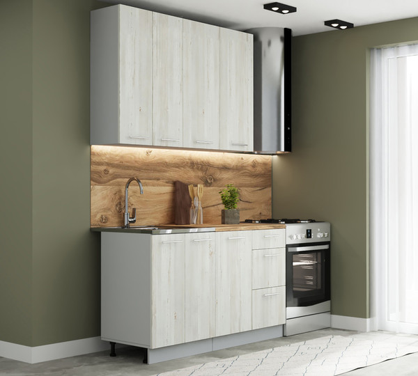 Изображение товара Кухонный гарнитур Артём-Мебель Эльза СН-114 без стекла ДСП 1.4 (сосна винтерберг)