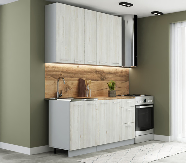 Изображение товара Кухонный гарнитур Артём-Мебель Эльза СН-114 без стекла ДСП 1.6/3 (сосна винтерберг)