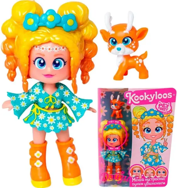 Изображение товара Кукла с аксессуарами Kookyloos Pets Party Daisy и питомец / KL2402