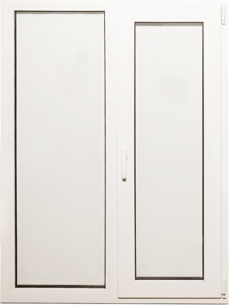 Изображение товара Окно ПВХ Добрае акенца Двухстворчатое с поворотно-откидной створкой 3 стекла (1000x1000)