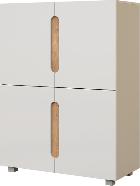 Изображение товара Горка Мебель-КМК Шанталь 1 КМК 1086 (аляска/дуб наварра/белый глянец)