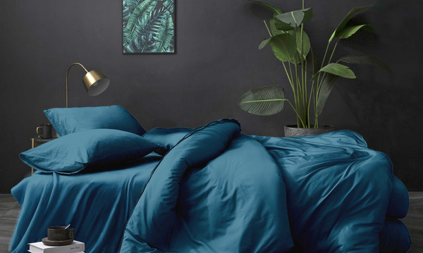 Изображение товара Комплект постельного белья LUXOR Индиго (N) 1.5 (поплин гл/кр)