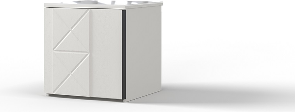 Изображение товара Комплект мебели для спальни Мебель-КМК Агата 1 КМК 1058 (белый текстурный/дуб полярный)