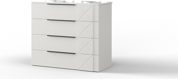 Изображение товара Комплект мебели для спальни Мебель-КМК Агата 1 КМК 1058 (белый текстурный/дуб полярный)