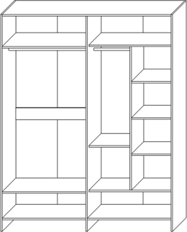 Изображение товара Комплект мебели для спальни Мебель-КМК Герта 1 КМК 1020 (дуб канзас/SAT 22 зеленый мат)