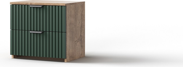 Изображение товара Комплект мебели для спальни Мебель-КМК Герта 1 КМК 1020 (дуб канзас/SAT 22 зеленый мат)