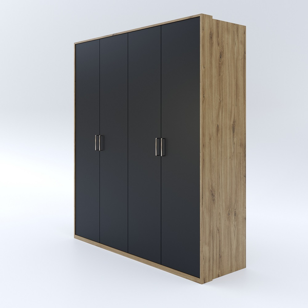 Изображение товара Комплект мебели для спальни Мебель-КМК Мишель 1 КМК 1040 (дуб наварра/антрацит)