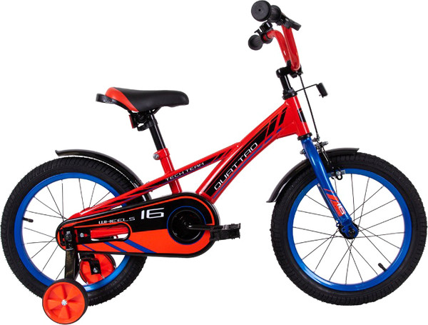 Изображение товара Детский велосипед Tech Team Quattro 12 / NN013909 (красный, разобранный, в коробке)