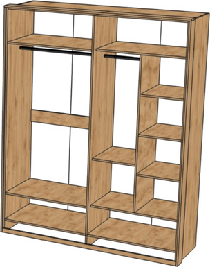Изображение товара Комплект мебели для спальни Мебель-КМК Тиана 1 КМК 1071 (дуб наварра/графит)