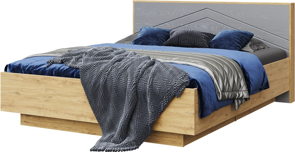 Изображение товара Комплект мебели для спальни Мебель-КМК Тиана 1 КМК 1071 (дуб наварра/графит)