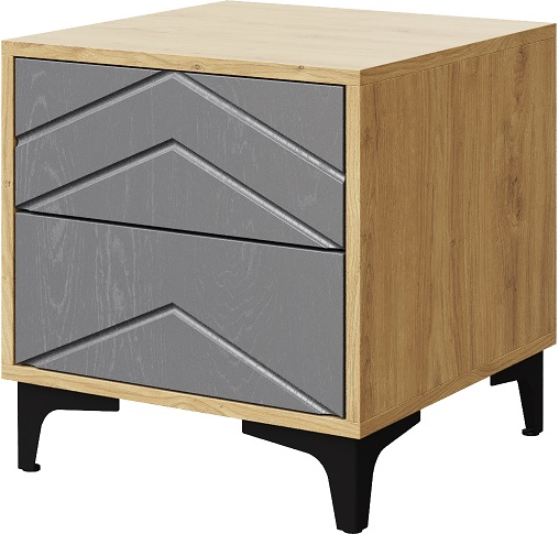 Изображение товара Комплект мебели для спальни Мебель-КМК Тиана 1 КМК 1071 (дуб наварра/графит)