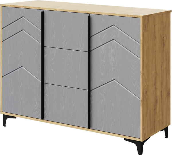 Изображение товара Комплект мебели для спальни Мебель-КМК Тиана 1 КМК 1071 (дуб наварра/графит)