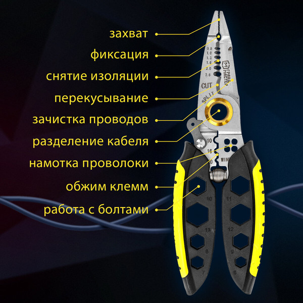 Изображение товара Плоскогубцы Грандмастер Многофункциональные PL-185 / 671262