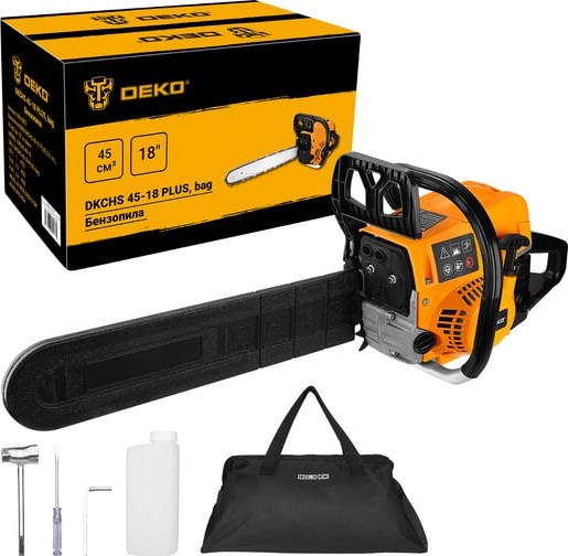 Изображение товара Бензопила цепная Deko DKCHS 45-18 Plus / 085-2002