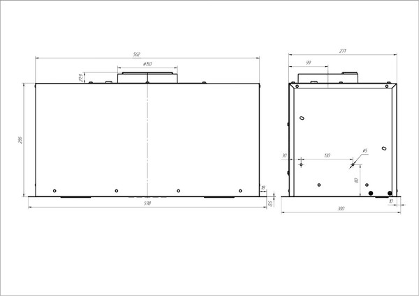 Изображение товара Вытяжка скрытая Faber Scatola WH А60 (305.0738.591)