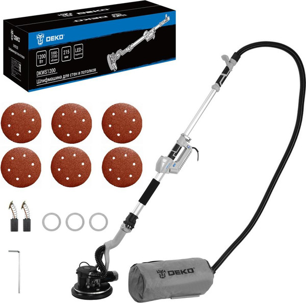 Изображение товара Шлифовальная машина для стен Deko DKWS1200 / 085-1061