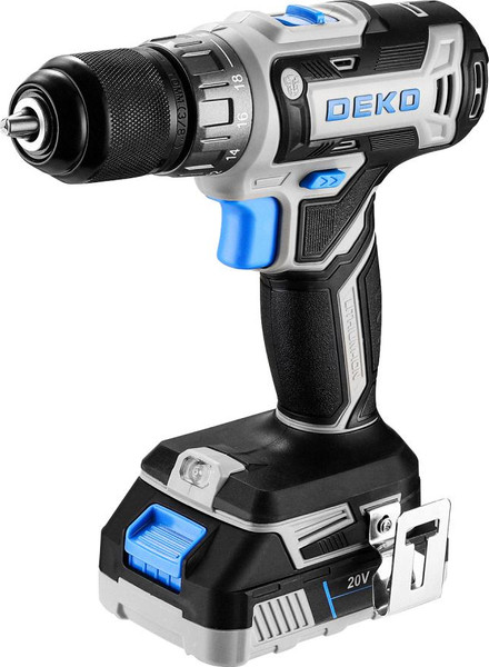 Изображение товара Аккумуляторная дрель-шуруповерт Deko Loner 20V / 085-1006