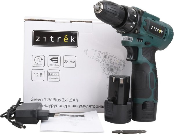 Изображение товара Аккумуляторная дрель-шуруповерт Zitrek Green 12V Plus / 085-1014