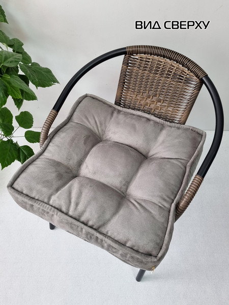 Изображение товара Подушка на стул MATEX Big Pouf / 67-498 (серый)