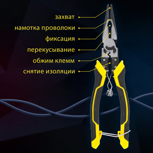 Изображение товара Длинногубцы Грандмастер Многофункциональные LNP-220 / 671254