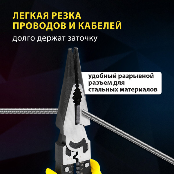 Изображение товара Длинногубцы Грандмастер Многофункциональные LNP-220 / 671254