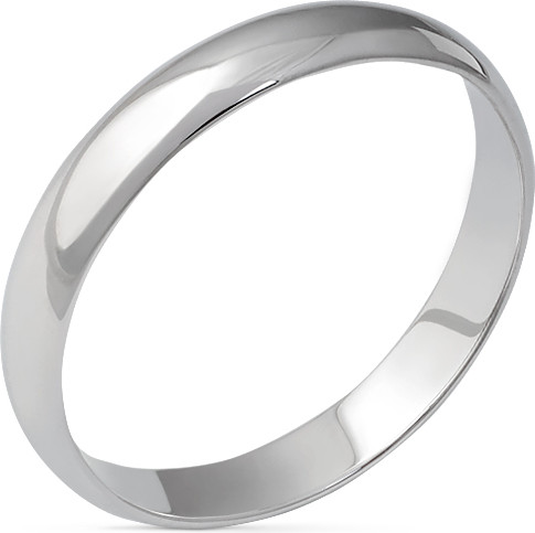 Изображение товара Кольцо обручальное из белого золота Кристалл CA48600226773 (р.18.5)