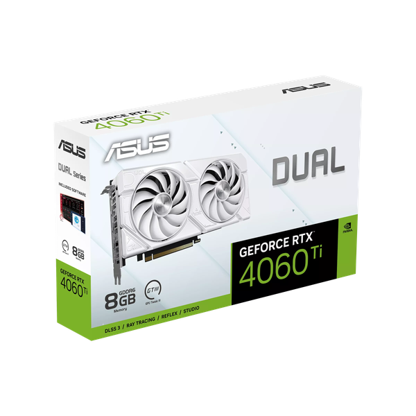 Изображение товара Видеокарта Asus Dual GeForce RTX 4060 Ti EVO White OC 8GB GDDR6