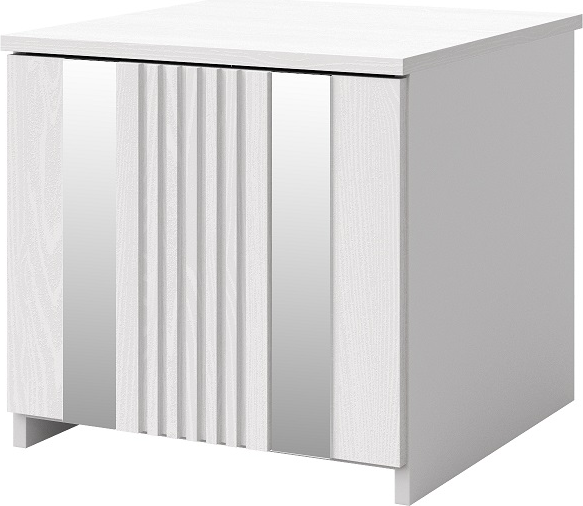 Изображение товара Комплект мебели для спальни Мебель-КМК Харди 5 КМК 1008 (белый текстурный/М3 ясень белый текстурный)