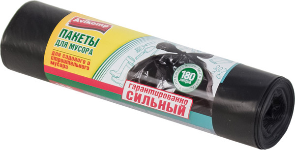 Изображение товара Пакеты для мусора Avikomp 3824 (черный, 5шт)