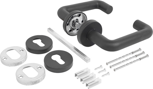 Изображение товара Ручка дверная Стандарт 0203 (60-100) R01 (черный)