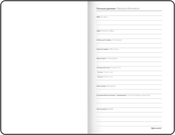 Изображение товара Ежедневник Brauberg Basic / 116227 (80л, черный)