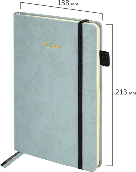 Изображение товара Ежедневник Brauberg Velvet / 116241 (80л, серый/голубой)