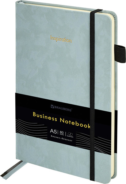 Изображение товара Ежедневник Brauberg Velvet / 116241 (80л, серый/голубой)