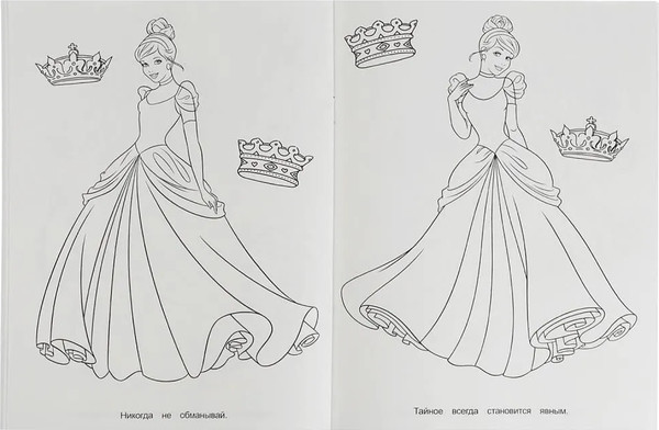 Изображение товара Набор раскрасок Умка Раскраска Принцессы и питомцы 6 в 1, мягкая обложка