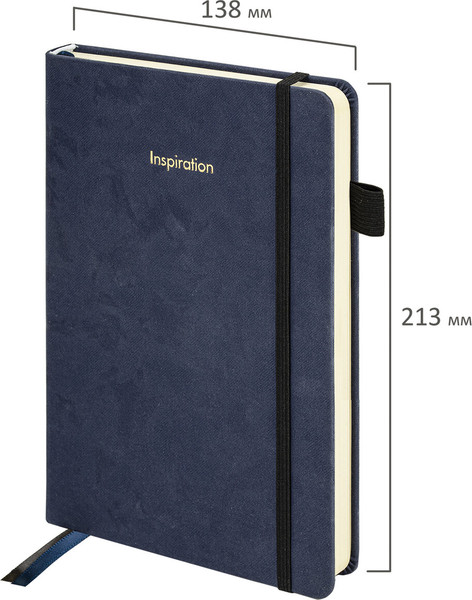 Изображение товара Ежедневник Brauberg Velvet / 116243 (160л, синий)